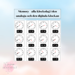 Memory – alla klockslag i den analoga och den digitala klockan - bild 6