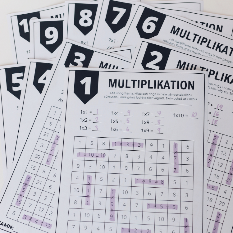 Matte-sök: multiplikation