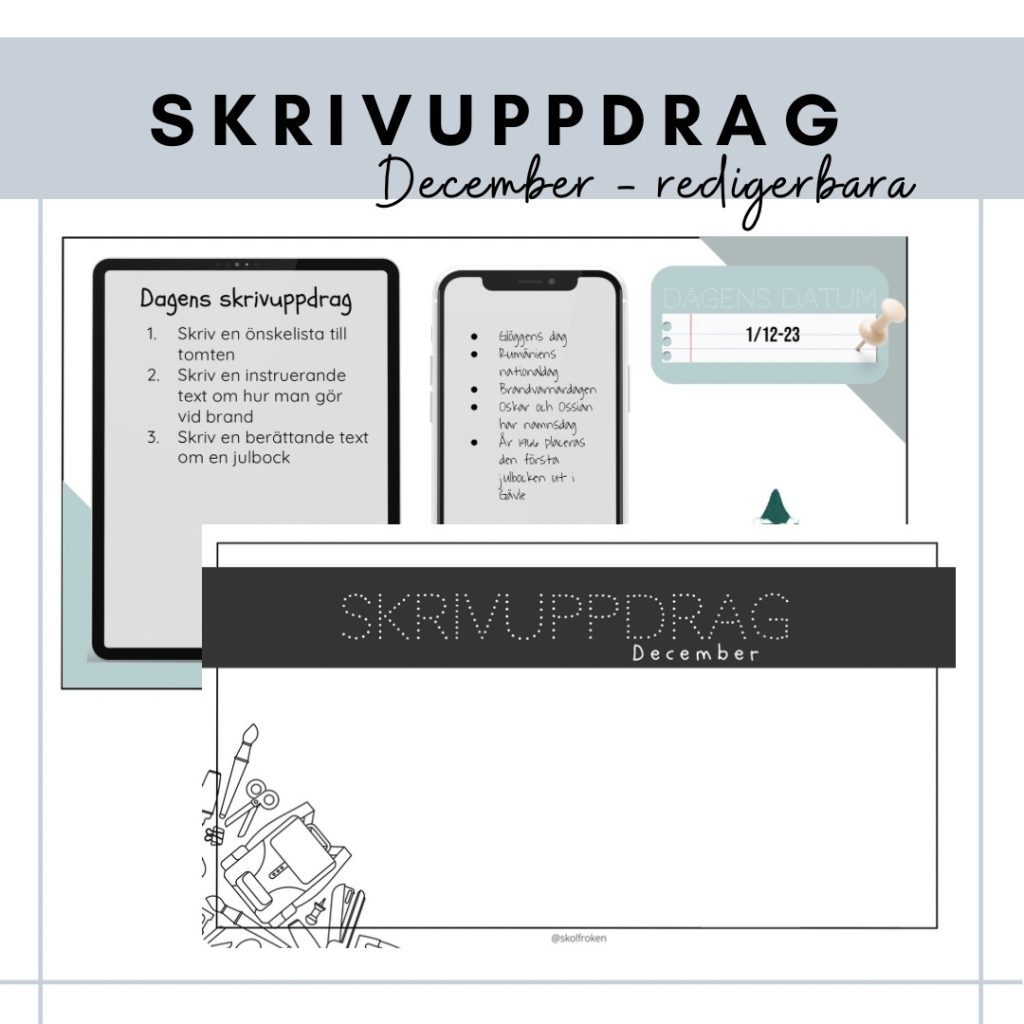 Skrivuppdrag december