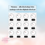 Memory – alla klockslag i den analoga och den digitala klockan - bild 7