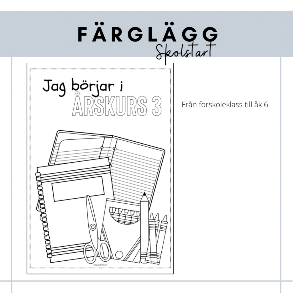 Färglägg skolstart