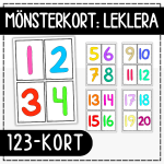 123-kort till leklera eller trolldeg - bild 1