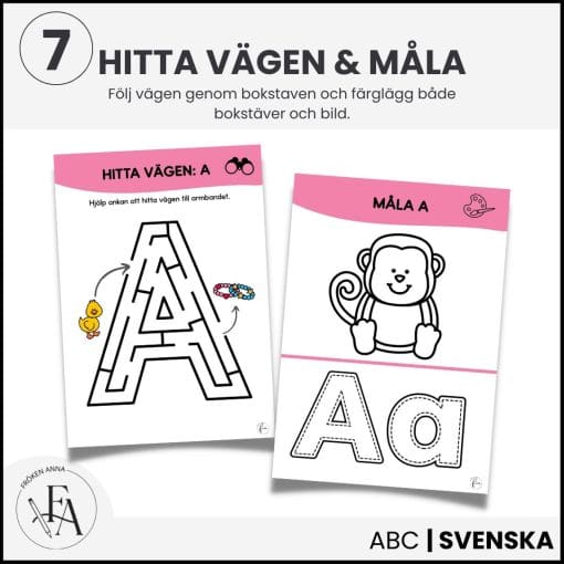 Jag lär mig alfabetet | Bokstavshäfte | (256 sidor!)