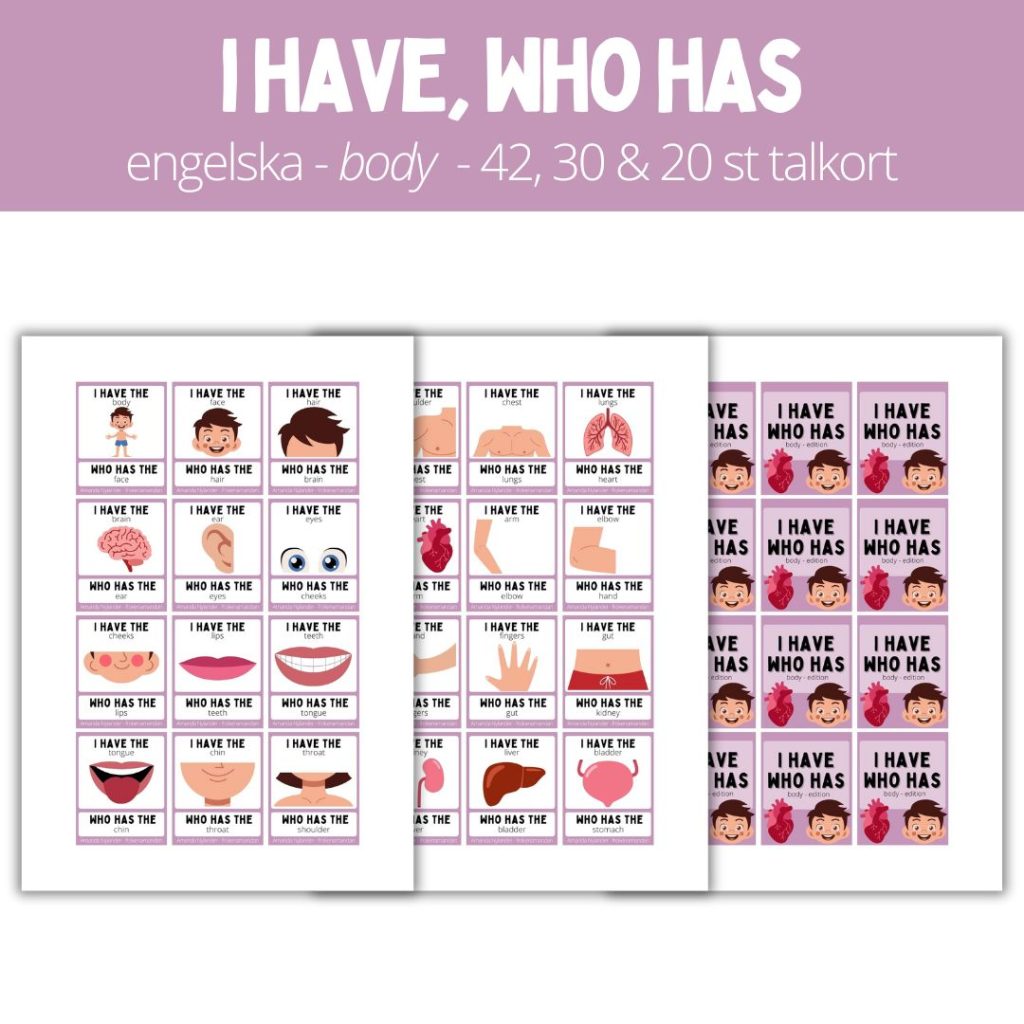 I have, who has domino – body – 42, 30 / 20 talkort