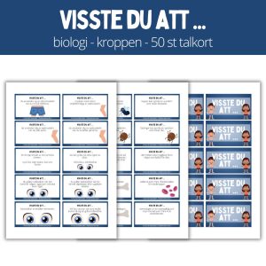 Visste du att ... 50 st talkort (Kroppen del 1)