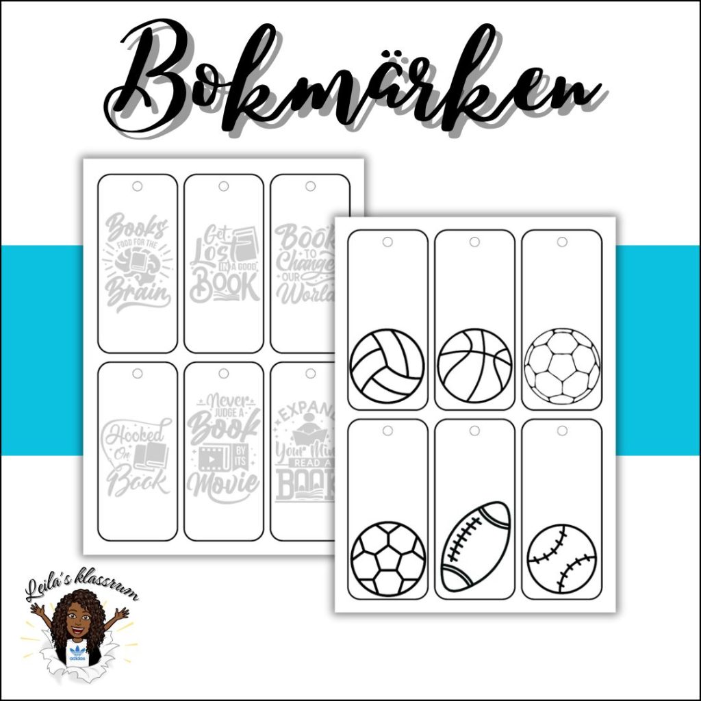 Bokmärken blandade motiv