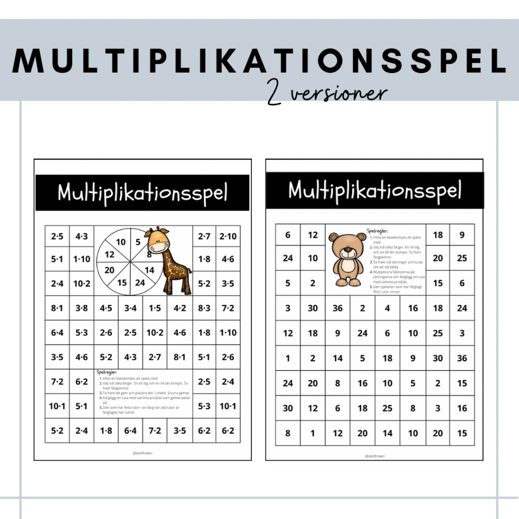 Multiplikationsspel