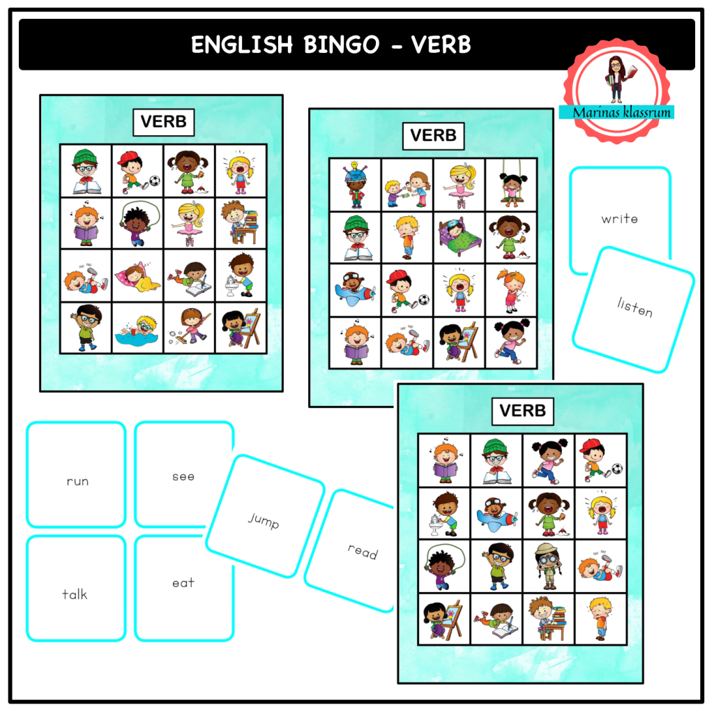 English bingo – verb