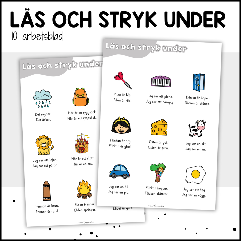 Läs och stryk under
