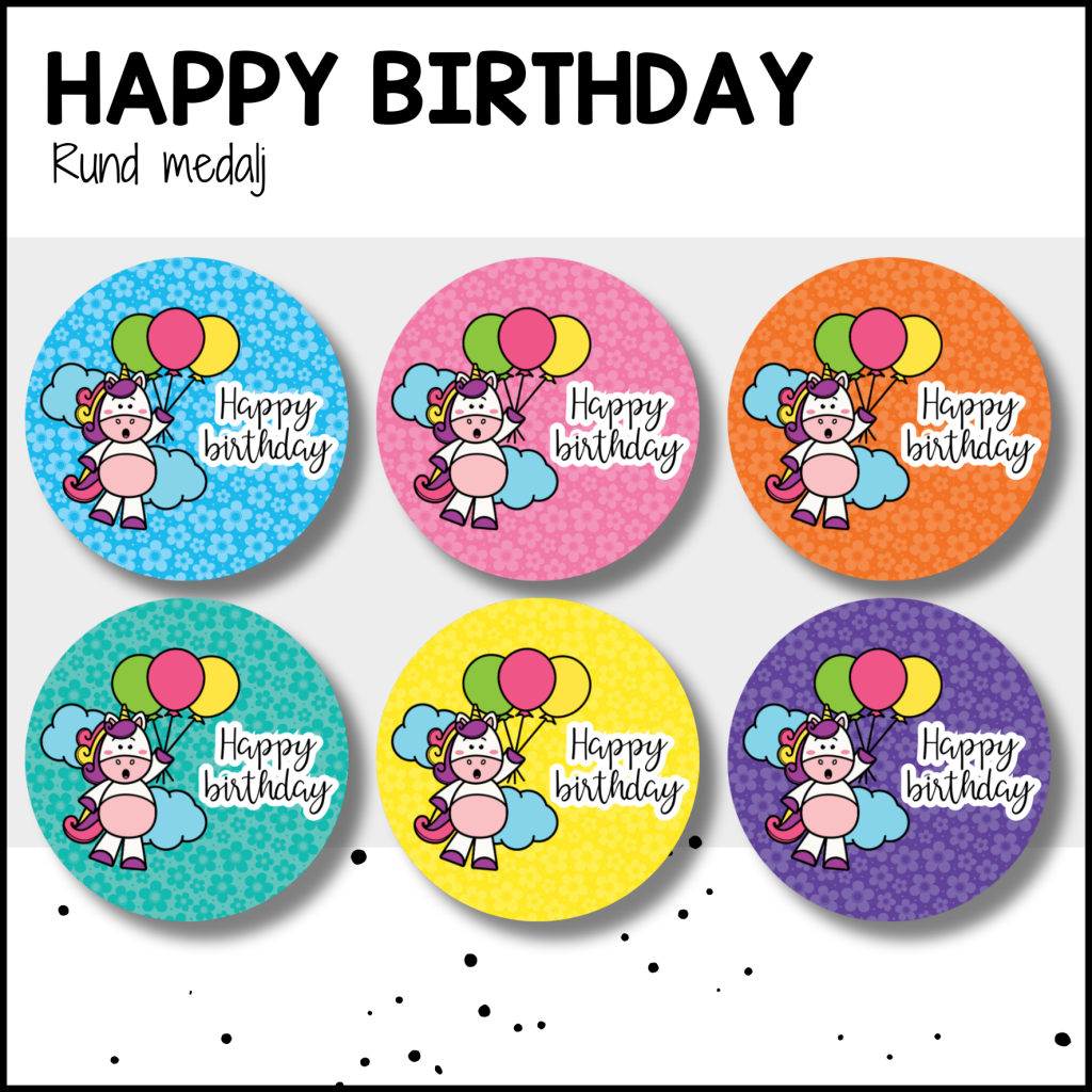 HAPPY BIRTHDAY: medalj