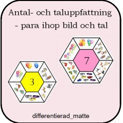 Taluppfattning - para ihop bild med tal