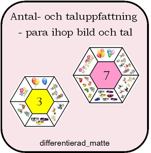 Taluppfattning – para ihop bild med tal