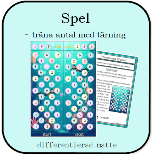 Spel - träna antal med tärning