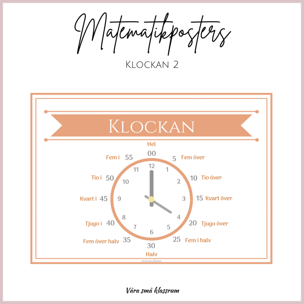 Matetmatikposters – Klockan 2