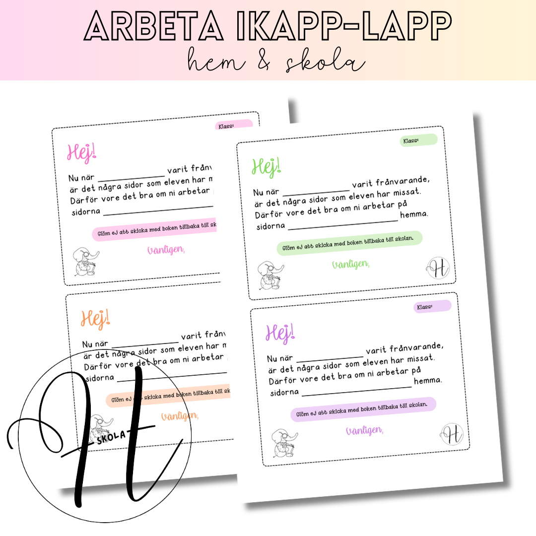 Arbeta ikapp-lapp