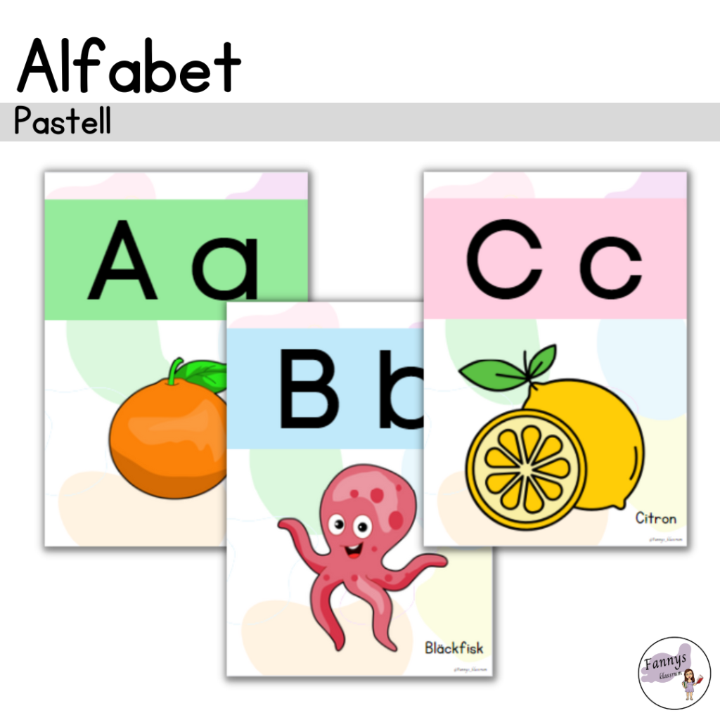 Alfabet pastell
