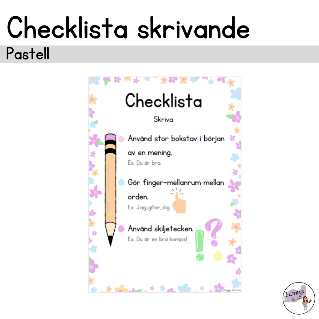 Checklista skrivande