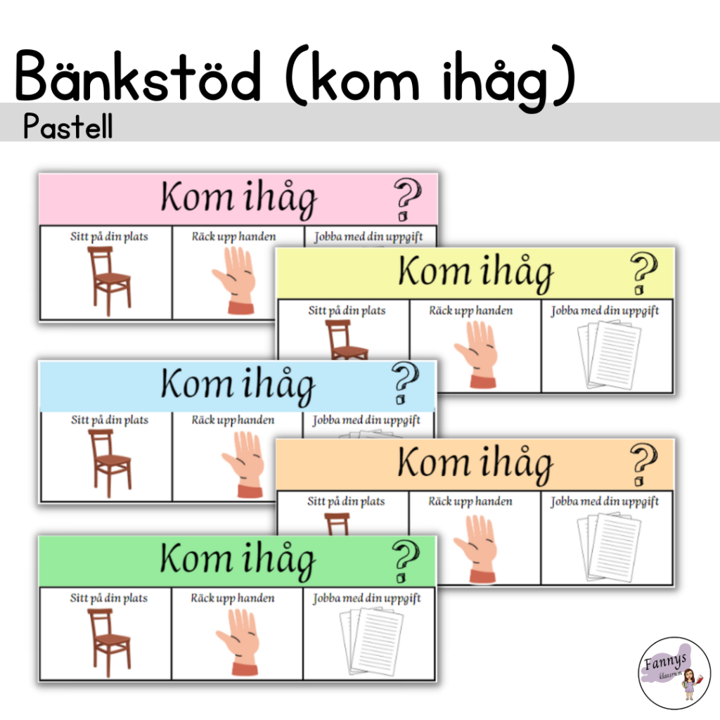 Bänkstöd (kom-ihåg)