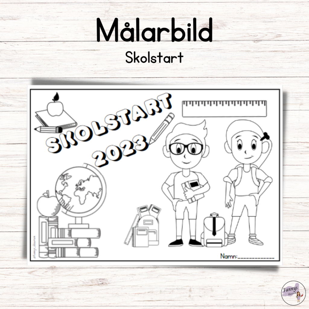 Målarbild skolstart