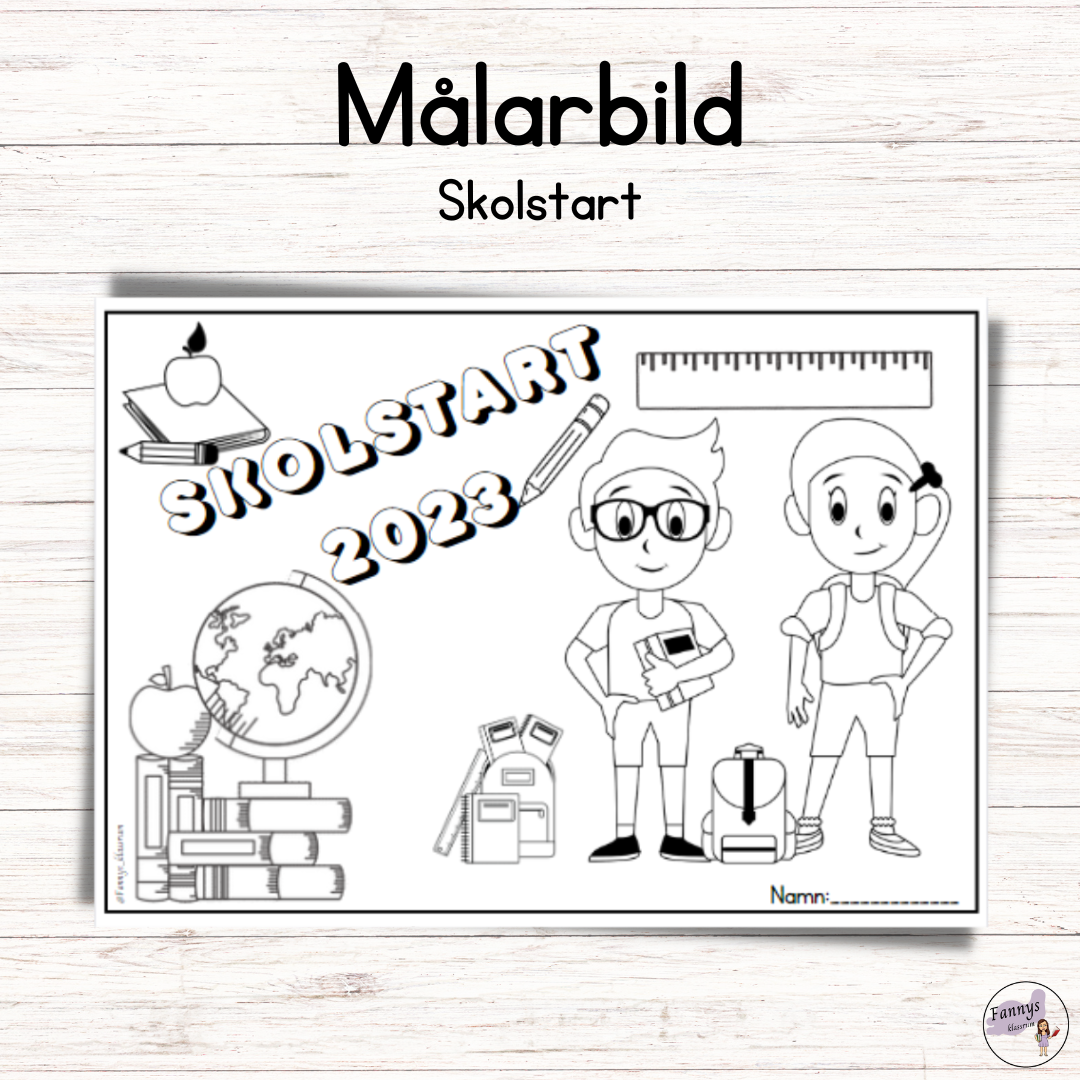 Målarbild skolstart