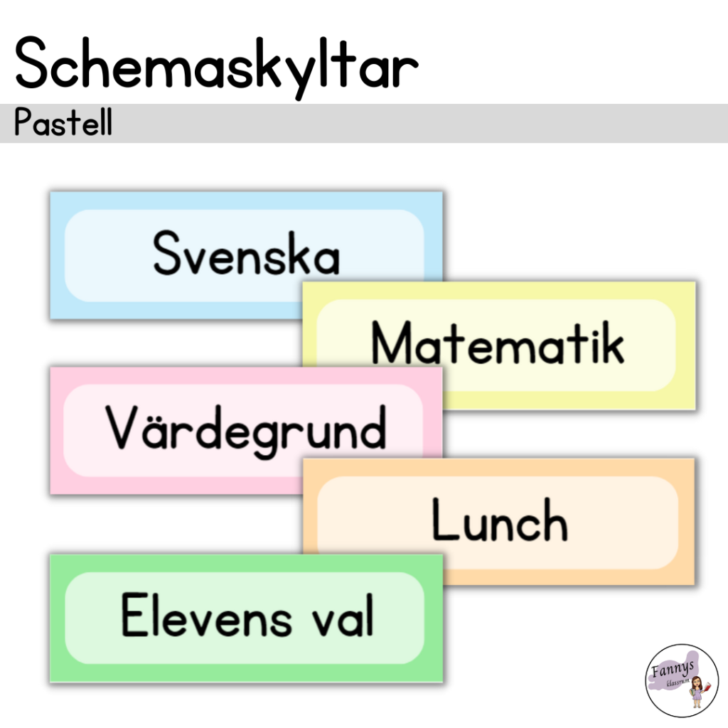 Schemaskyltar