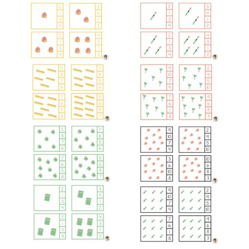 Clip cards - talen 1-10