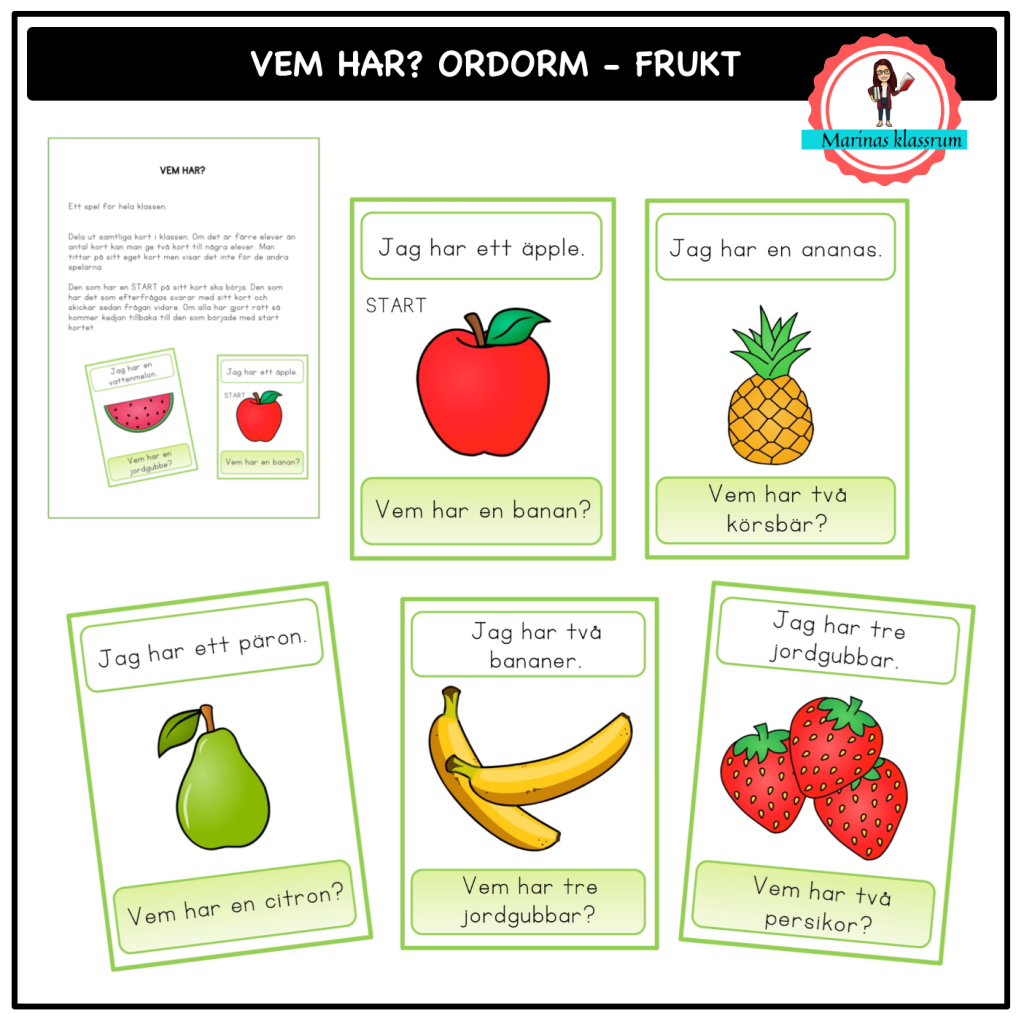 Ordord – Vem har? – frukt