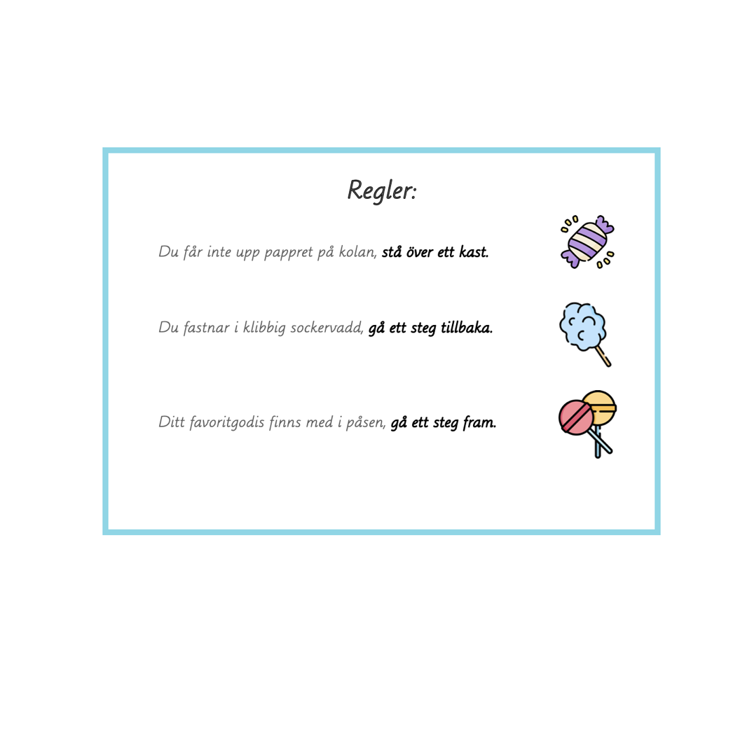 Mattespel - "Lilla minus 2” - Tema: Godis