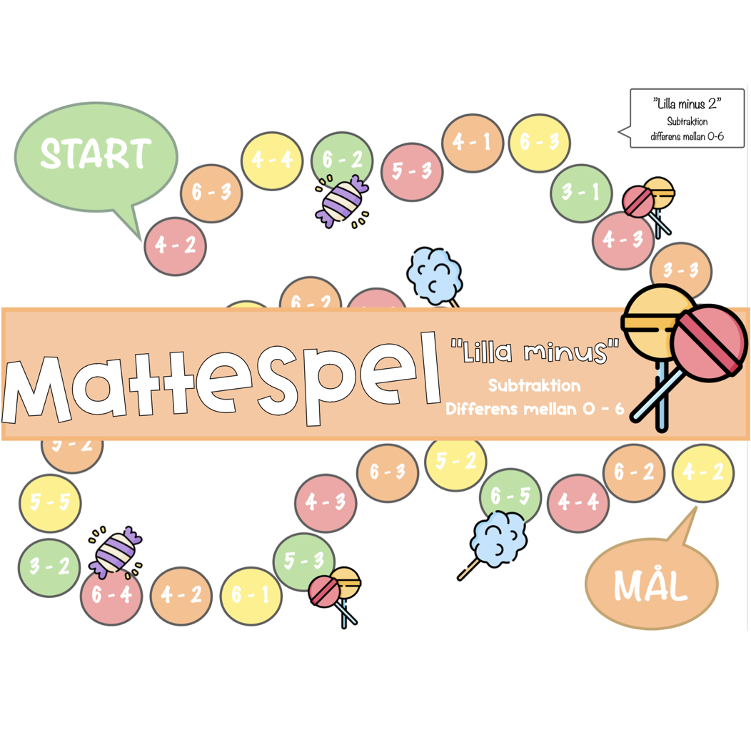 Mattespel - "Lilla minus 2” - Tema: Godis