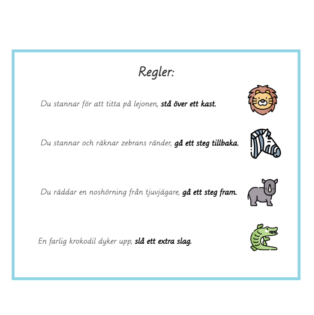 Mattespel: Multiplikation - 6:ans tabell med tema "Djur i Afrika"