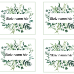 Redigeringsbara namnskyltar 4 olika designer - bild 2