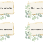Redigeringsbara namnskyltar 4 olika designer - bild 3