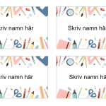 Redigeringsbara namnskyltar 4 olika designer - bild 4