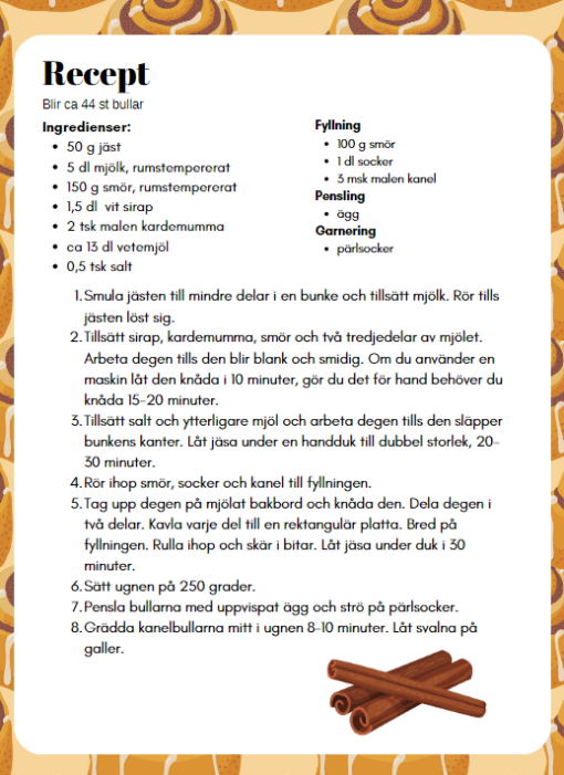 Kanelbullens dag 4 sidor