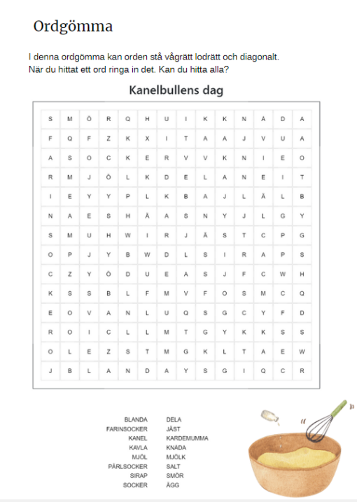 Kanelbullens dag 4 sidor
