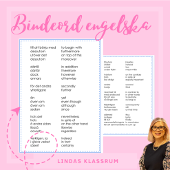 Bindeord i engelska
