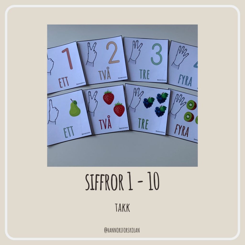 TAKK siffror 1-10
