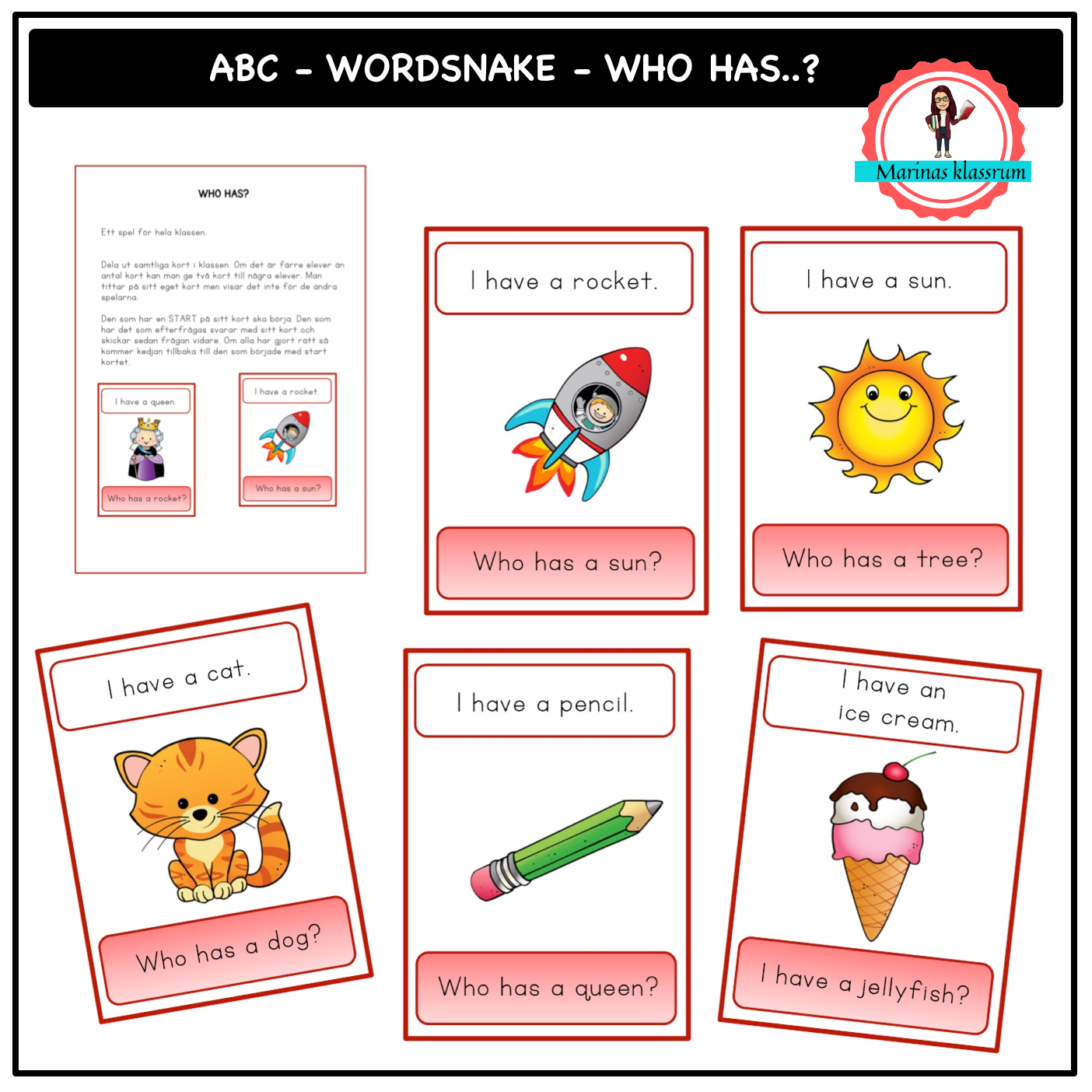 Wordsnake - Who has? - alphabet