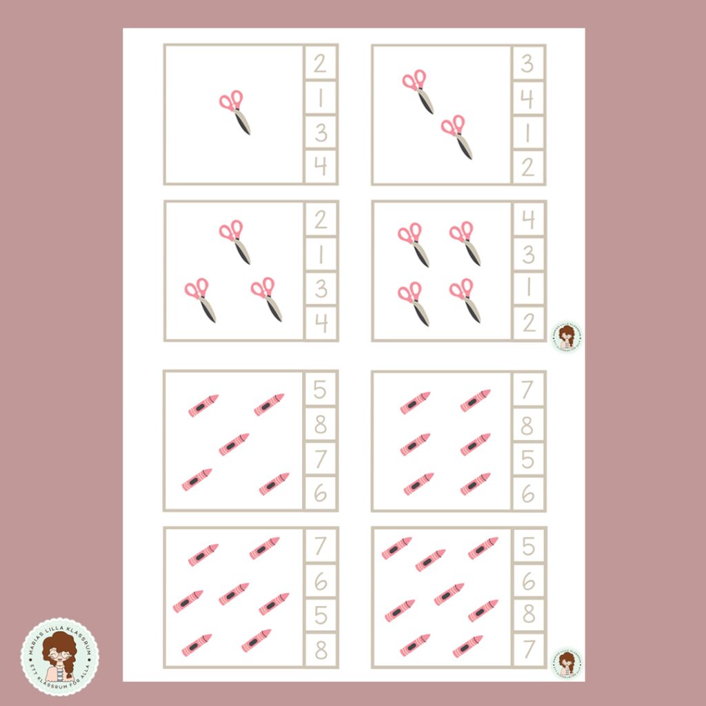 Clip cards – talen 1-10