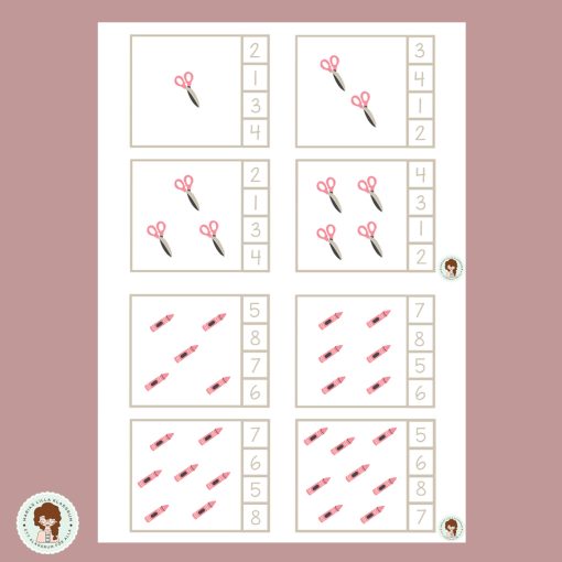 Clip cards - talen 1-10