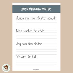 Välskrivning paket - årstiderna