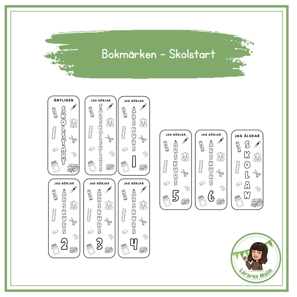 Bokmärken- skolstart