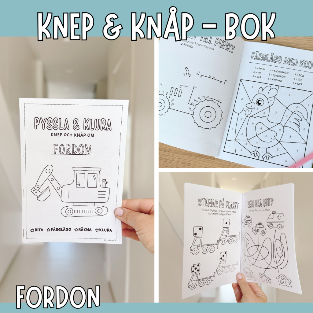 Pyssla och klura: fordon (rita, färglägg, räkna, pyssel)