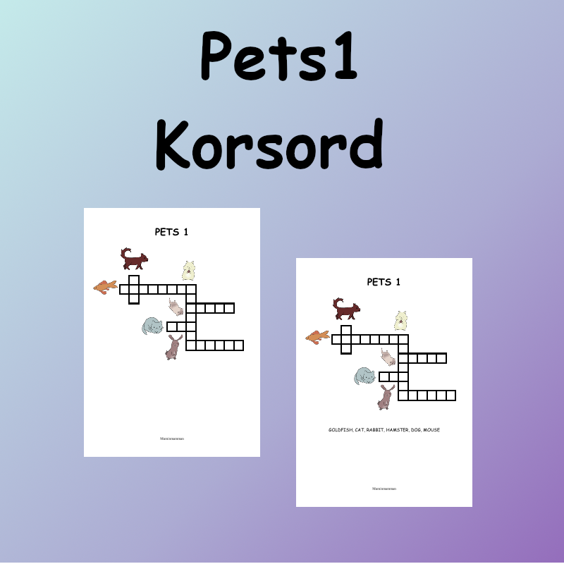 Pets1 Korsord