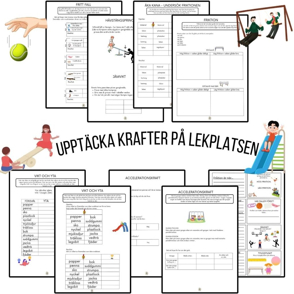 Upptäcka krafter på lekplatsen