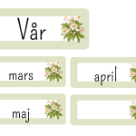 Skyltar: Namnetiketter, årstider, veckodagar - bild 2