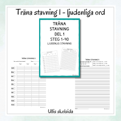 Träna stavning 1 – Ljudenlig stavning