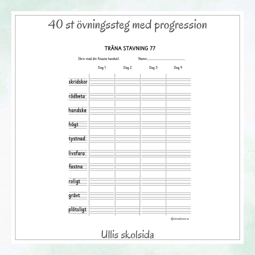Träna stavning 2 – Ljudenlig stavning