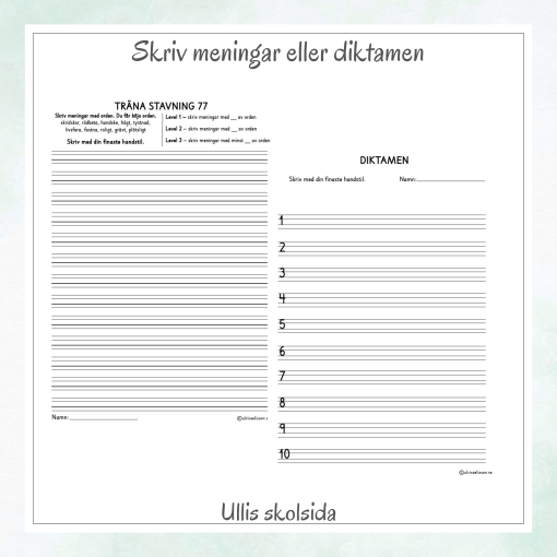 Träna stavning 2 – Ljudenlig stavning