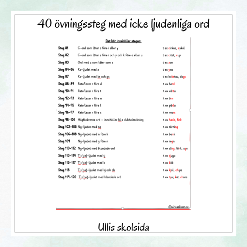 Träna stavning 3 – Icke ljudenlig stavning